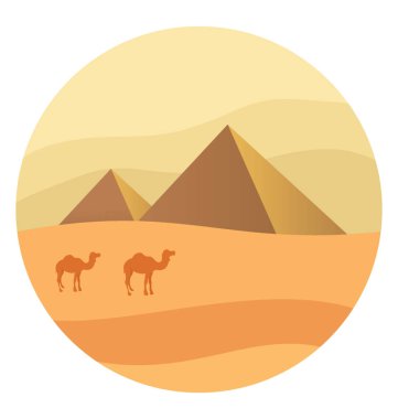 Antik Mısır piramit manzara 