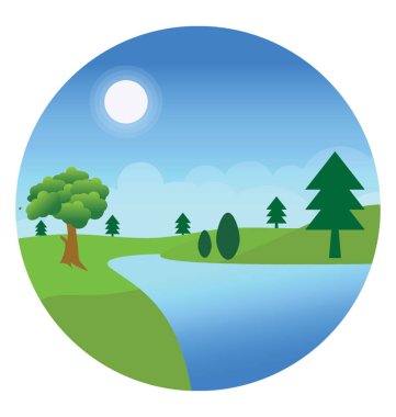 A fresh view of nature and greenery  clipart