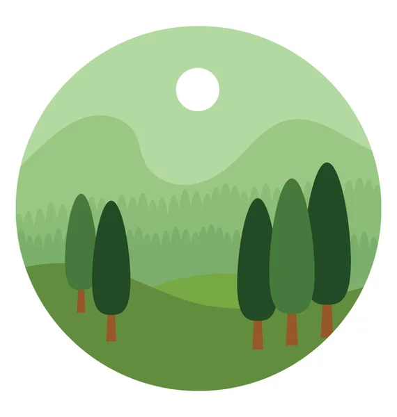 Une Vue Fraîche Sur Nature Verdure — Image vectorielle