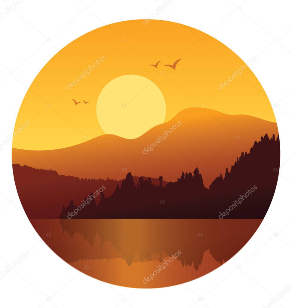 A lovely view of sun rise, sun set view 