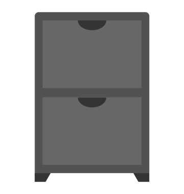 Bir dosya dolabı veya çekmeceli 