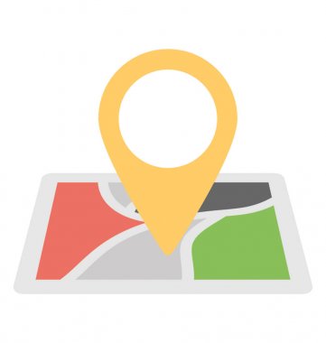 Gps göstergesi ile bir navigasyon haritası