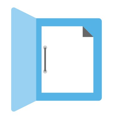 Ekli belgeler ile bir açık dosya klasörü