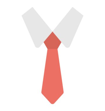 Resmi elbise düz renkli simge 