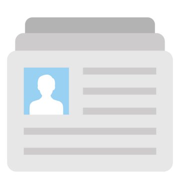 Profil resmi iş başvurusu kavramı ile birden çok belge 