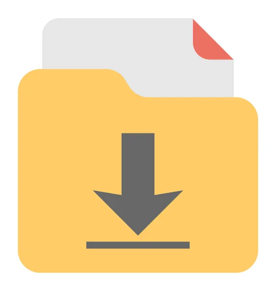 File Folder Download Location Sign — Stock Vector