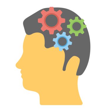 Yaratıcı üretim SMM ve vites kavramının insan kafası 