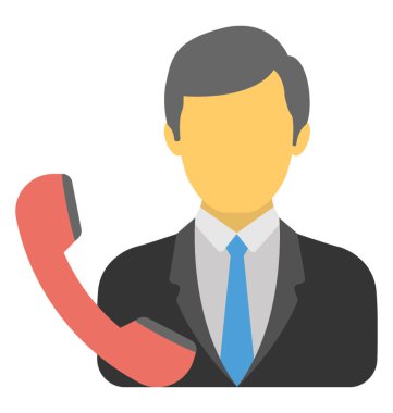 Telefon ahizesi, çağrı temsilcisi kavramı olan bir adam 