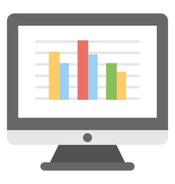 Börek bilgisayar ekran web istatistik kavramı üzerinde bir Infographic tablosu 