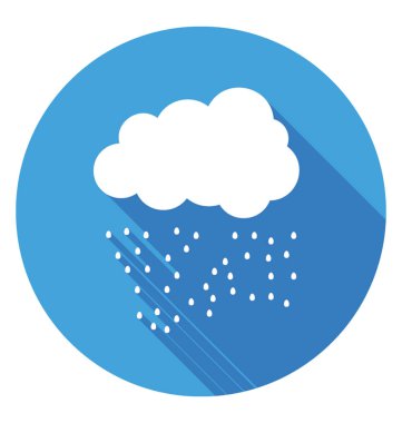 Puffy ile düşen yağmur damlaları bulutlu 