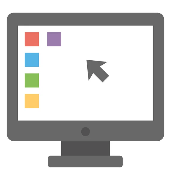 Monitor Screen Mouse Pointer — Stock Vector