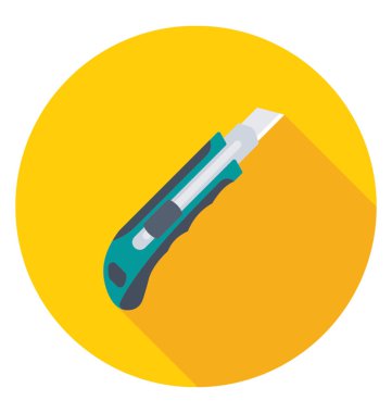 Bir ek kesme kağıt için bıçak kapalı