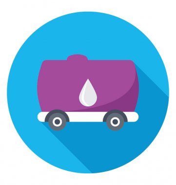 Düz simgesi tasarım bir petrol tankeri kamyon