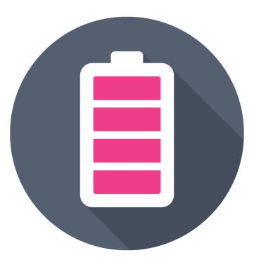 Batarya şarj edilmiş düz simge  