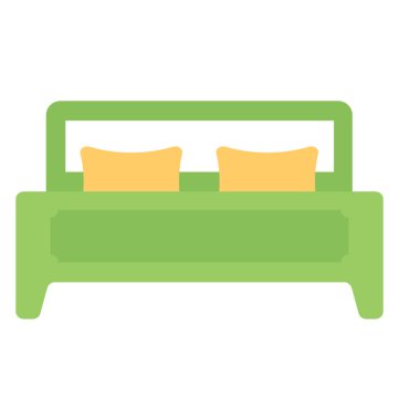 Büyük yatak odası için çift kişilik büyük bir yatak.