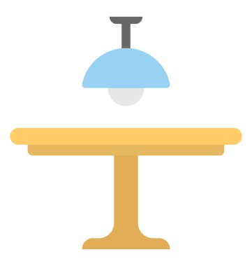 Yuvarlak yemek masası ışık asma 