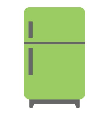 Bir buzdolabı ve düz simgesi tasarım