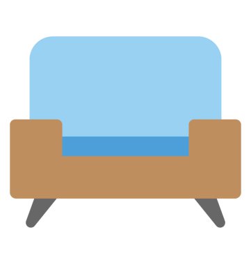 Bir rahat kumaş kaplı kanepe