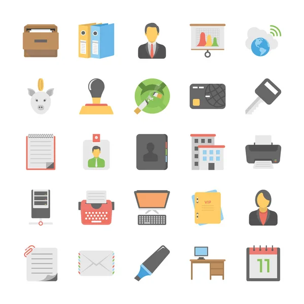 Office Internet Vector Icons — Stock Vector