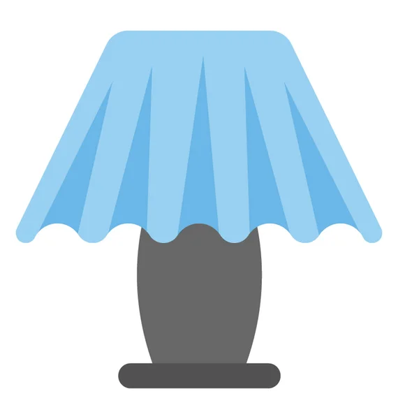 Blaue Nachttischlampe Für Schlafzimmer — Stockvektor