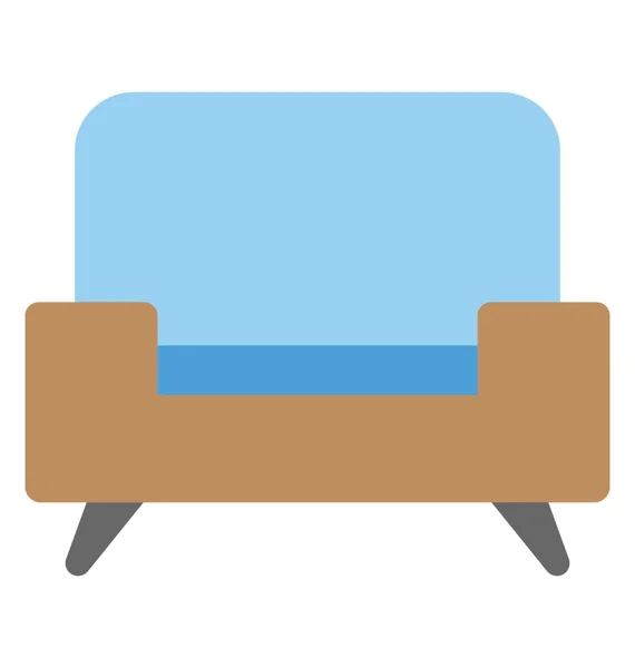 Canapé Confortable Recouvert Tissu — Image vectorielle