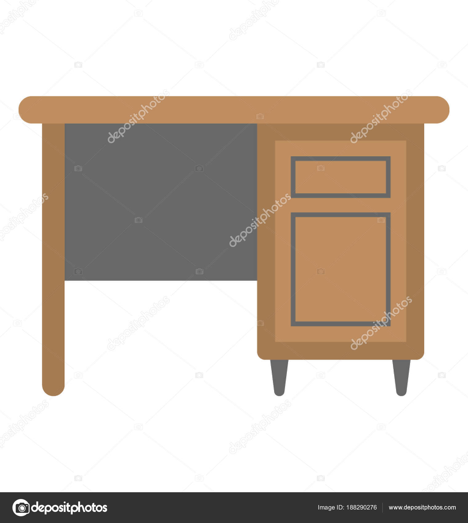Study Desk Storage Drawers Stock Vector Creativestall 188290276 Study Desk Storage Drawers Stock Vector