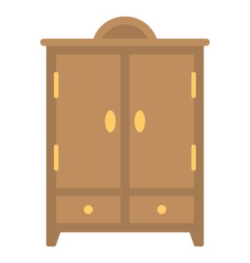 Bir stand yalnız ahşap gardrop 