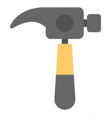 Pençe çekiç düz tasarım simgesi 