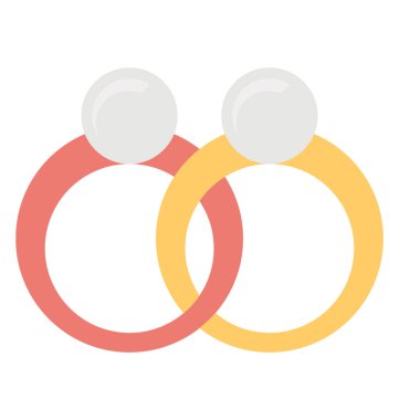 Bir vektör simgesi elmas nişan veya alyans 