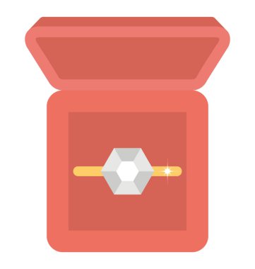 Elmas alyans yüzük kutusu içinde