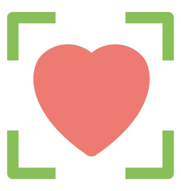 Bir kalp kavramı aşk ve romantizm gösterilen odak