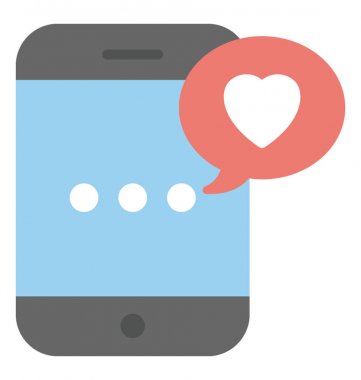 Perde efektleri ile IMessage sevgi paylaşımı kavramının symbolising seviyorum 