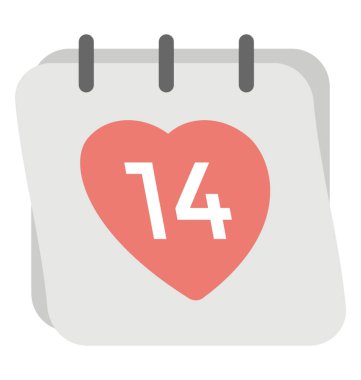 Bir takvim tarihi 14 tanınmış gösteren Sevgililer günü ile