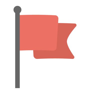 Havada çırpınan bir bayrak 