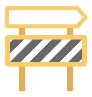 Bir inşaat bariyer altında 