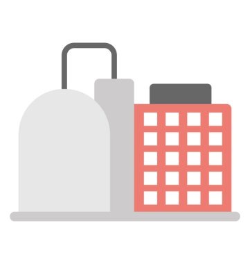 Sıvı ve gazlar depolamak için düz simgesi tasarım depolama tank