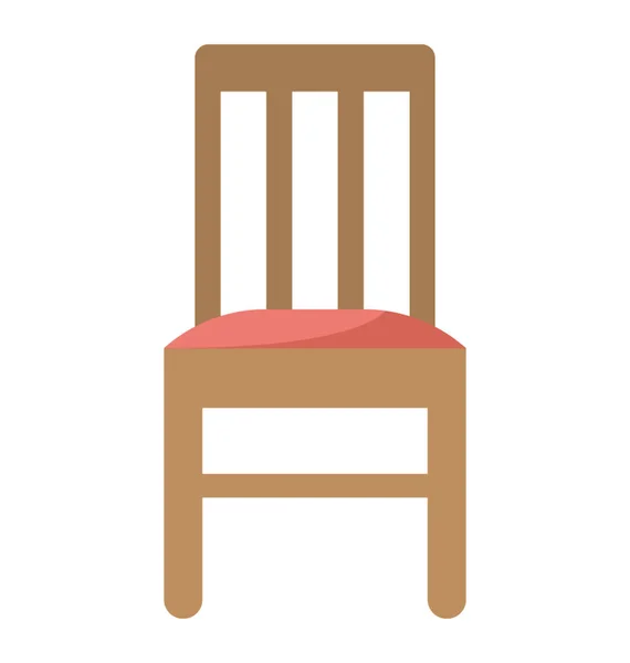 Armless Chair Straight Back Usually Used Dining — Stock Vector