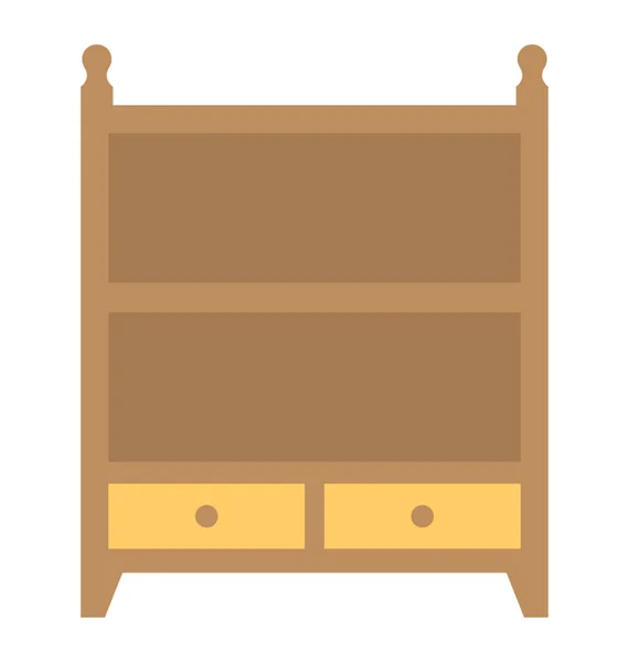 Деревянный Шкаф — стоковый вектор