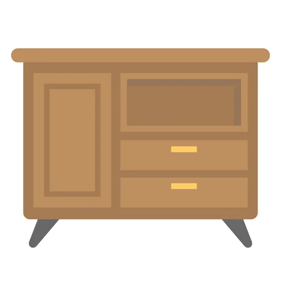 Wooden Storage Cabinet — Stock Vector