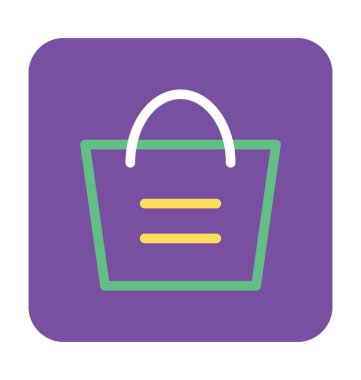 alışveriş poşeti vektör simgesi