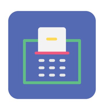 Fatura makine vektör simgesi