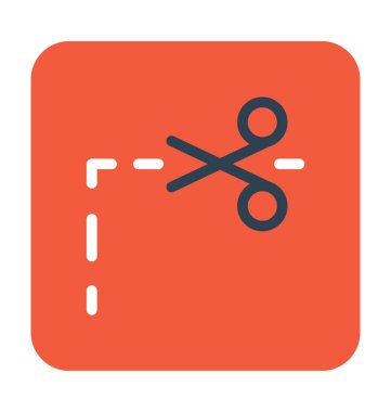 Makas renkli vektör simgesi