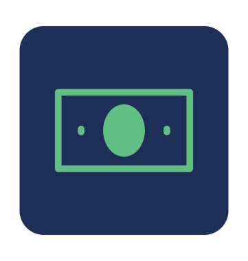 Kağıt para vektör simgesi