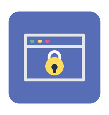 Web güvenlik vektör simgesi