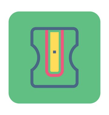 kalemtıraş renkli vektör simgesi