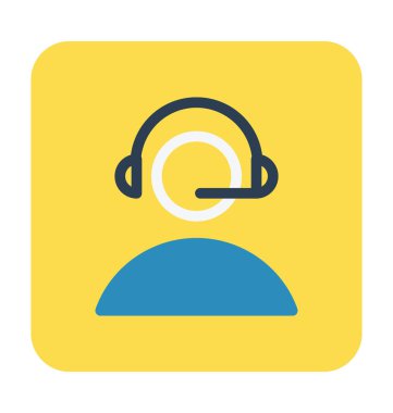 Müşteri hizmet renkli vektör simgesi