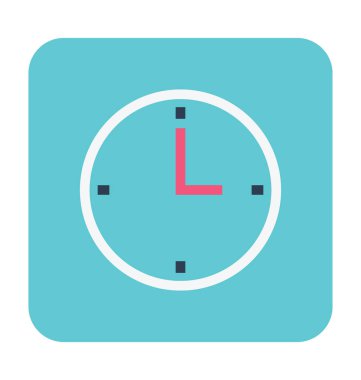 Saat renkli vektör simgesi