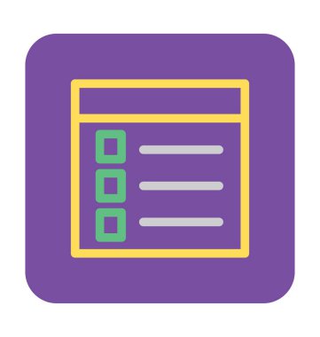 Denetim listesi renkli vektör simgesi