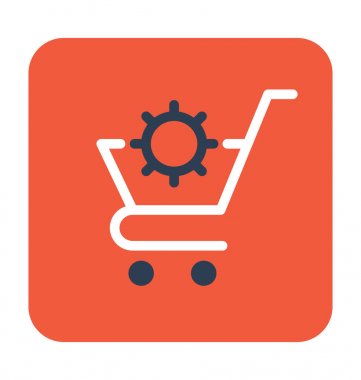 Dükkanı ayarları renkli vektör simgesi