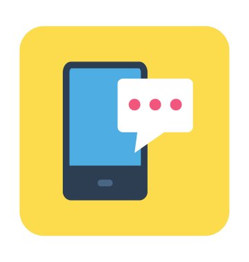 Mobil sohbet renkli vektör simgesi